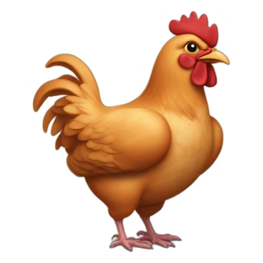 Muscled Chicken beatin up pig sticker