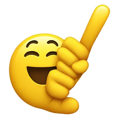 pointing smiley face sticker