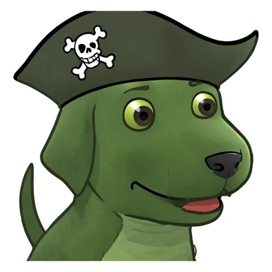 Cão com chapéu de pirata  sticker