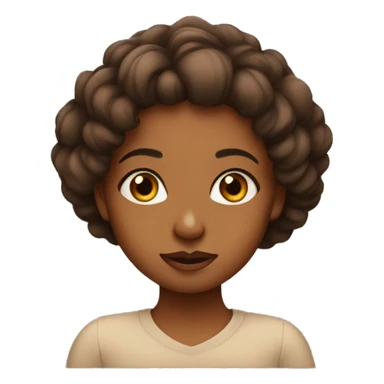 Brown girl rolling eyes  sticker