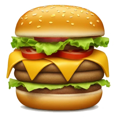 hamburger eating a hamburger sticker