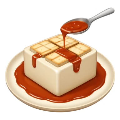 tofu with sauce sticker