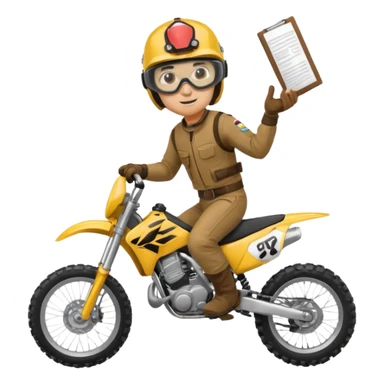 dirtbike rider fact sheet sticker