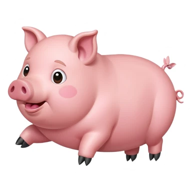 Pig flying sticker