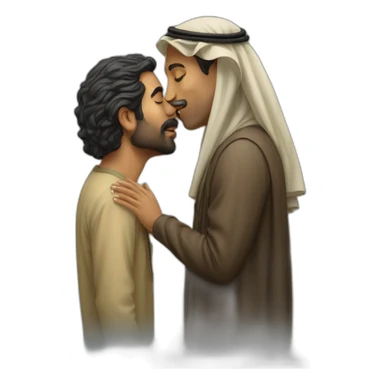 pedri kissing saudi man sticker