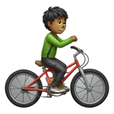 Boy in bike sticker