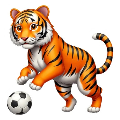 Bengal tiger playing football in Cincinnati sticker