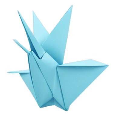 Baby blue Paper crane  sticker