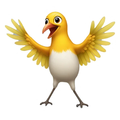 a bird is happy dancing sticker
