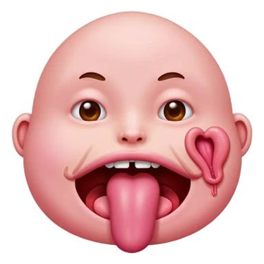 freaky tongue sticking out sticker