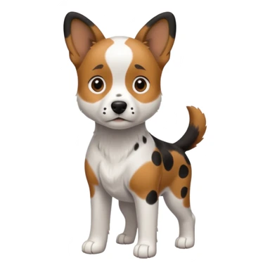 dog with black and white spots sticker