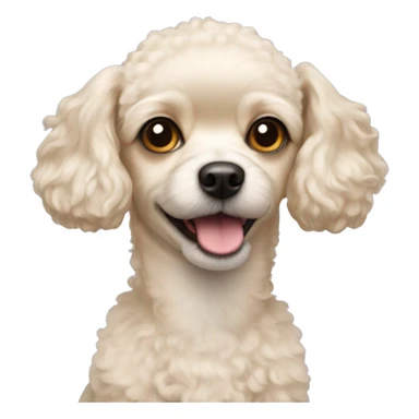 a poodle chihuahua mix with crème color short fur  sticker