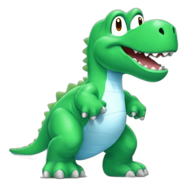 YOSHI dinosaur wearing Manchester City football shirt sticker