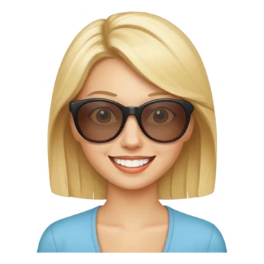 blonde woman with sunglasses sticker