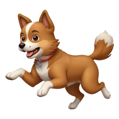  Dog running  sticker