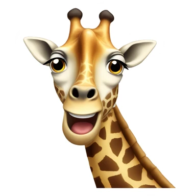 Surprised giraffe with wide eyes and mouth open in shock. sticker