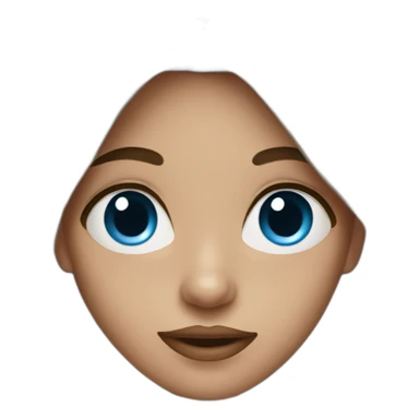 a girl with different two eye colors, blue and brown sticker