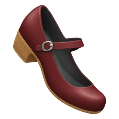 Dark red mary jane shoes sticker
