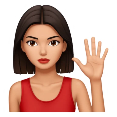 kendall jenner showing stop sticker