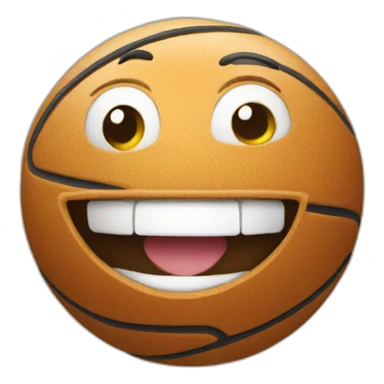 a foodball with a smile sticker