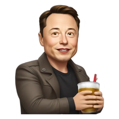 Elon musk drinking ..?? sticker
