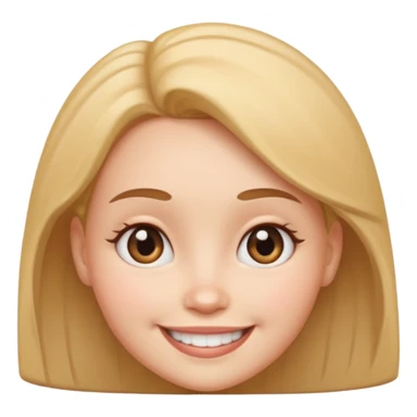 very big head and small body proportion female cartoon sticker