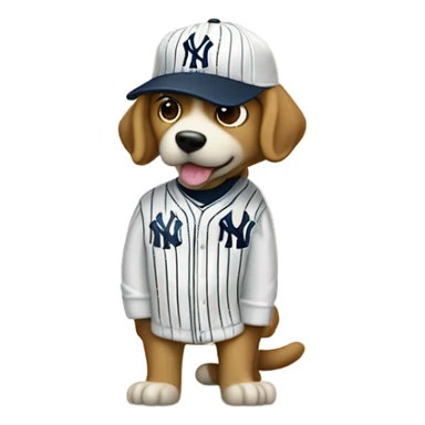 Furry chien avec casquette yankee / cli d’œil  sticker