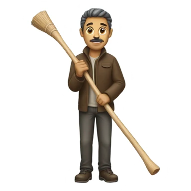 Man with a stick sticker