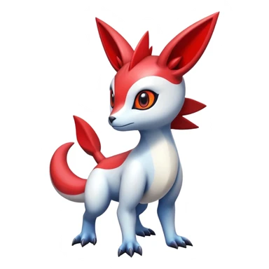  Cute Shiny Exotic Colorful Guilmon-Latias-Koraidon-Umbreon-Fakémon-hybrid-creature (full body)  sticker