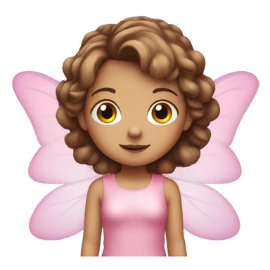 Cute fairy with brown hair and pink outfit  sticker