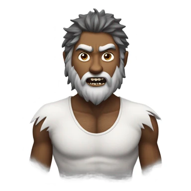 man changing to wolf sticker