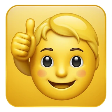 I want a thumbs up emoji with a smaller thumbs up emoji in the bottom right corner sticker