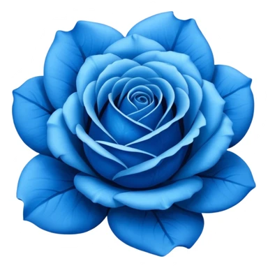Blue rosee emoji sticker