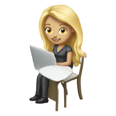 Desk with macbook, pcb european blond with classs sticker