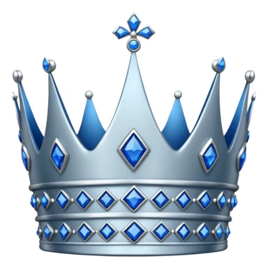 Redsilver crown with blue diamonds sticker