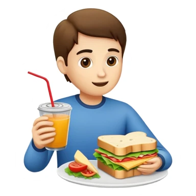 Eating lunch  sticker
