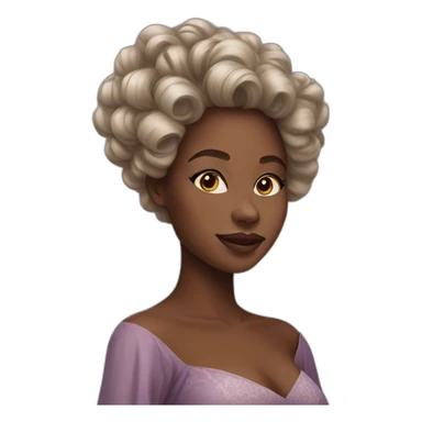 Beautiful nigerian girl with beautiful hair wearing middle dress sticker