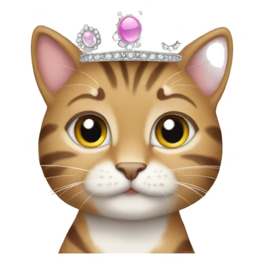 Tabby add tiara  sticker