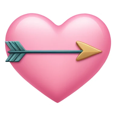 Baby pink heart with arrow  sticker