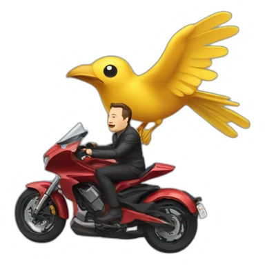 Elon-Musk-riding-Twitter-bird sticker