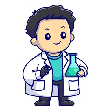 scientist in a laboratory coat sticker