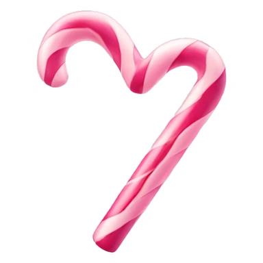 Pink Candy cane heart shaped sticker