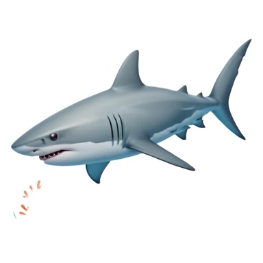 Shark swimming in reef sticker