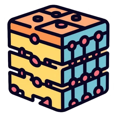 composite material matrix showing fibers embedded in a matrix structure, materials science sticker