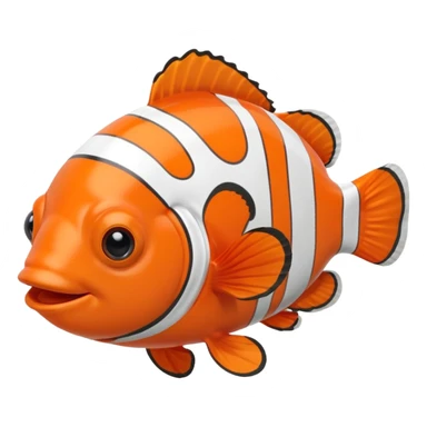 smiling clownfish sticker