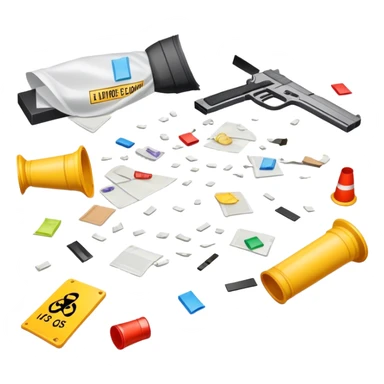 Litter crime scene sticker