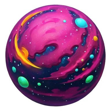Cinematic Realistic abstract planet in space sticker