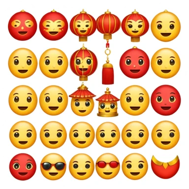 Chinese theme emoji sticker