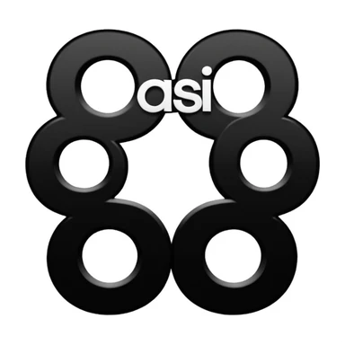 the original Oasis band logo, bold sans-serif lowercase letters, black and white, black background sticker