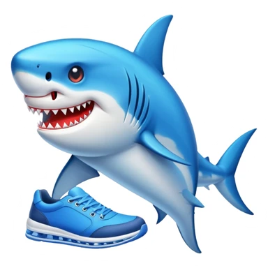 Tiburón con zapatos azules sticker